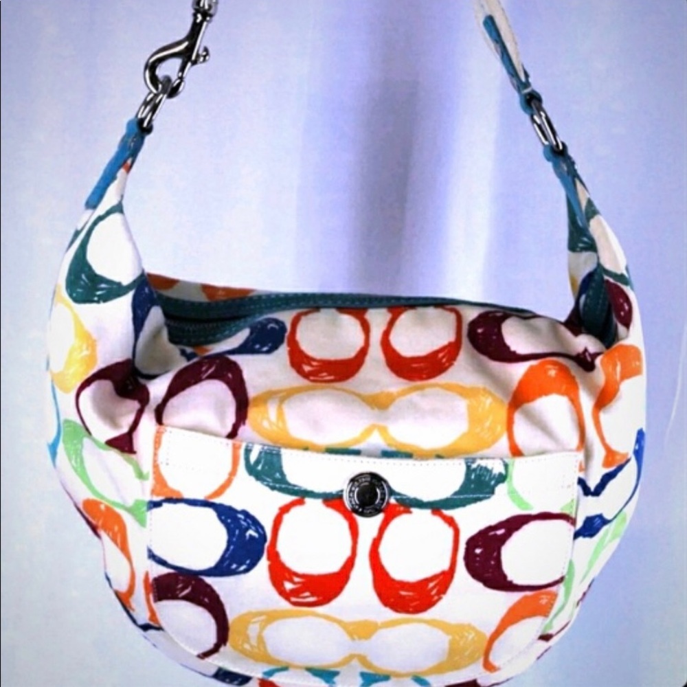 Coach multicolored hobo handbag
